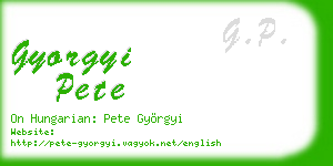gyorgyi pete business card